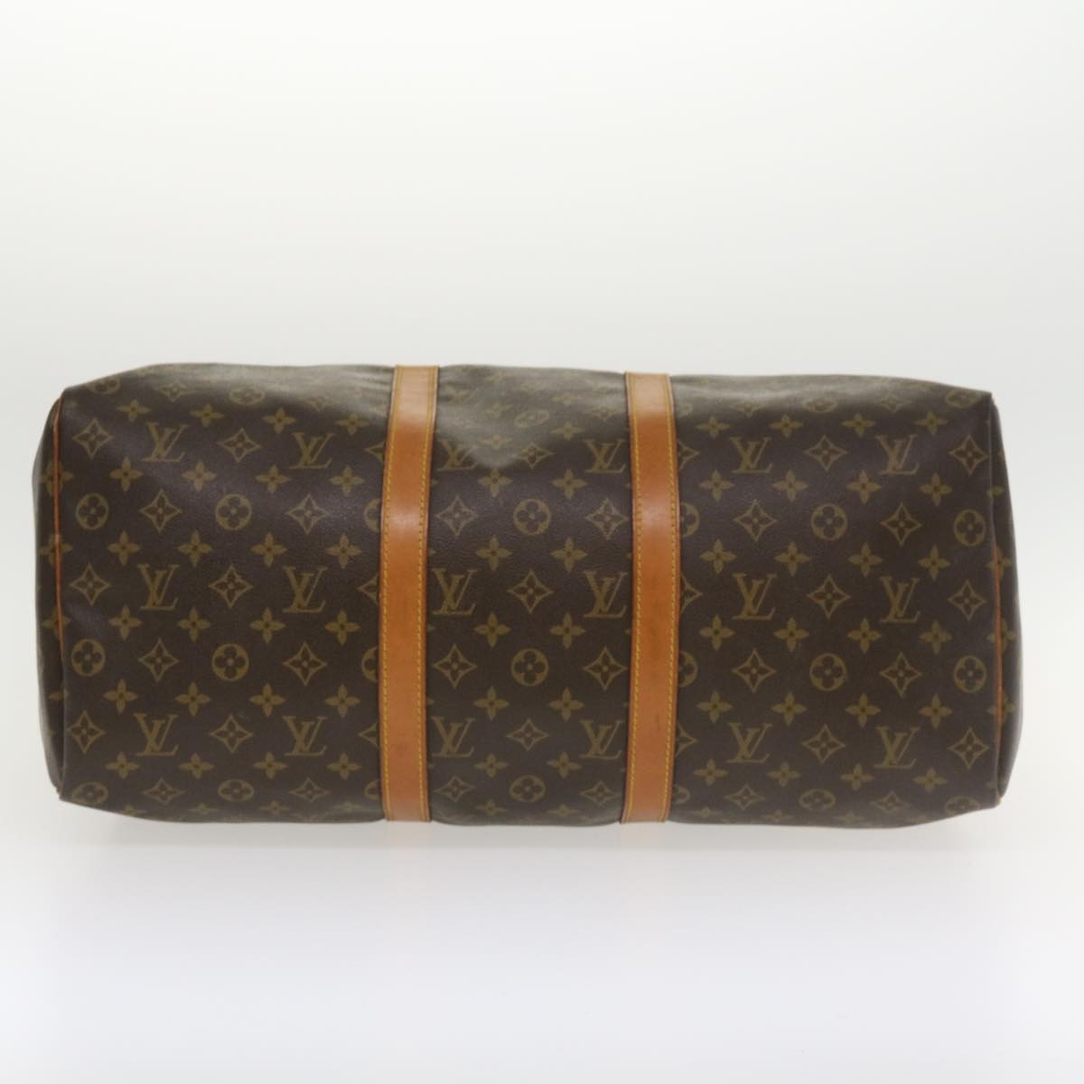 Louis Vuitton Keepall Bag Monogram Canvas, BROWN, CANVAS, Travel bag