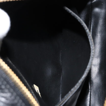 Chanel Vintage Toiletry Pouch Lambskin, BLACK, LEATHER, Clutche & pouche