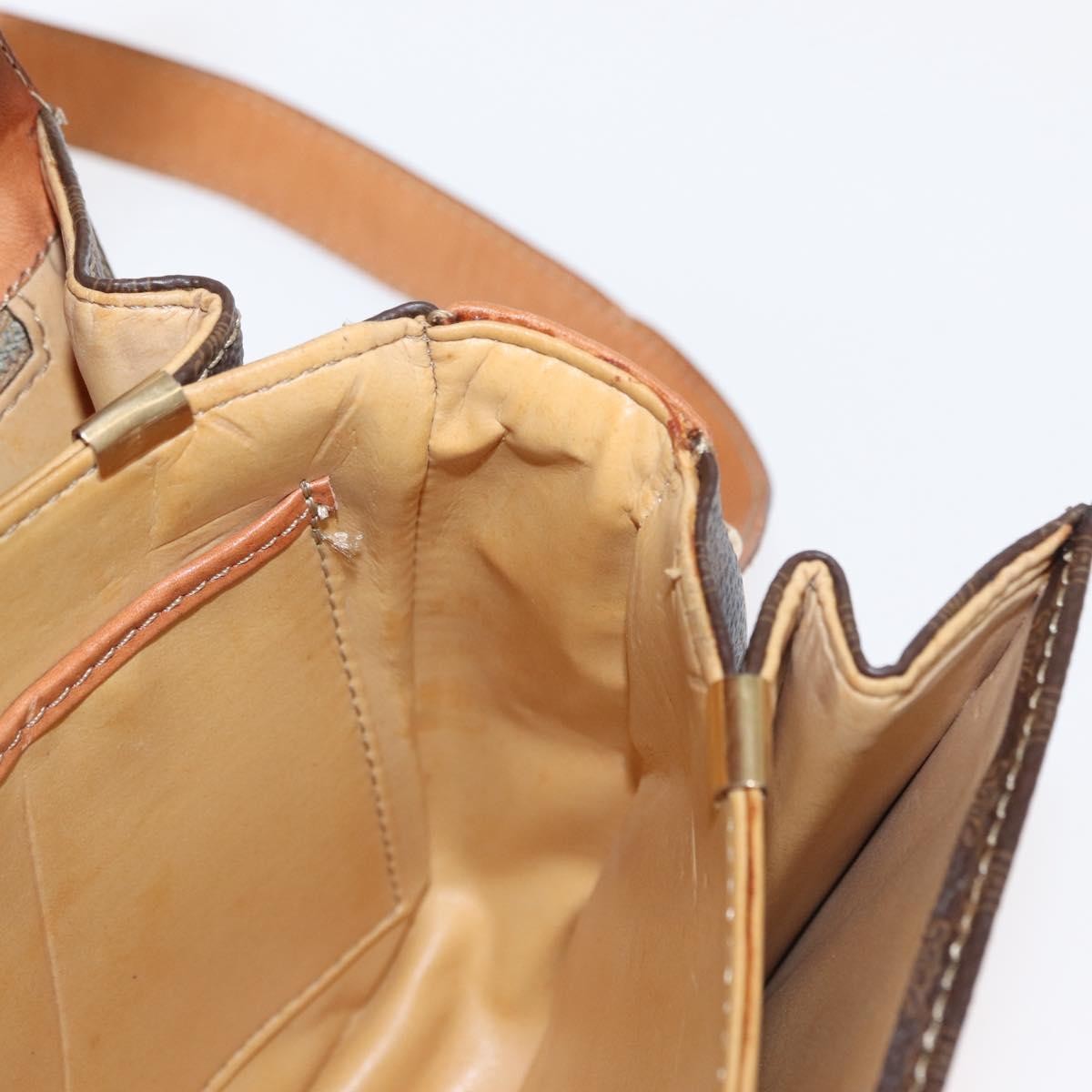 Celine Macadam Shoulder Bag PVC Leather, BROWN, CANVAS, Shoulder bag