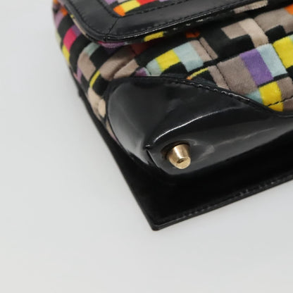 Chanel Chocolate Bar Medallion Flap Bag Quilted Calfskin, MULTICOLOUR, VELVET, Handbag