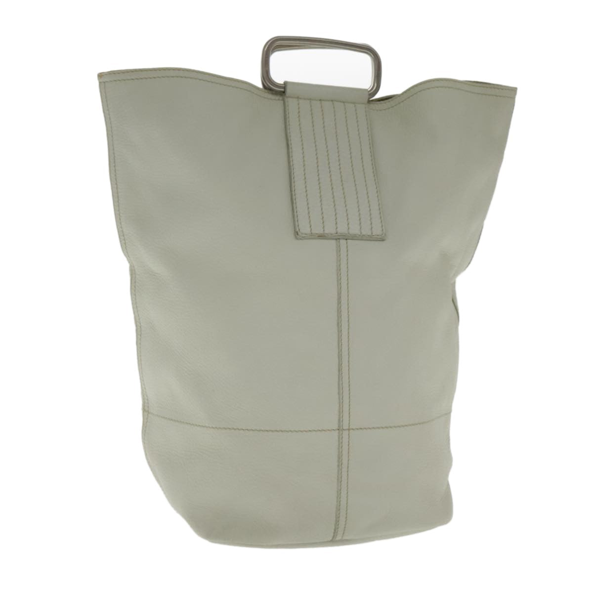 Prada Vintage Handbag Leather, WHITE, LEATHER, Handbag