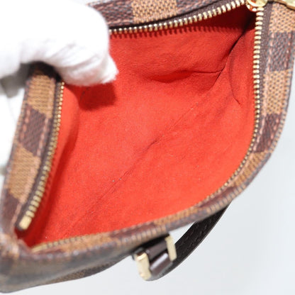 Louis Vuitton Manosque Pochette Damier, Brown, Canvas, Clutch