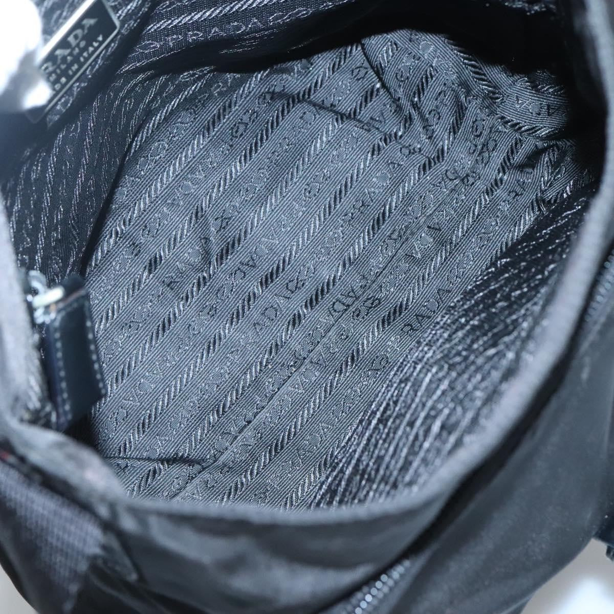 Prada Buckle Messenger Bag Tessuto, BLACK, NYLON, Shoulder bag