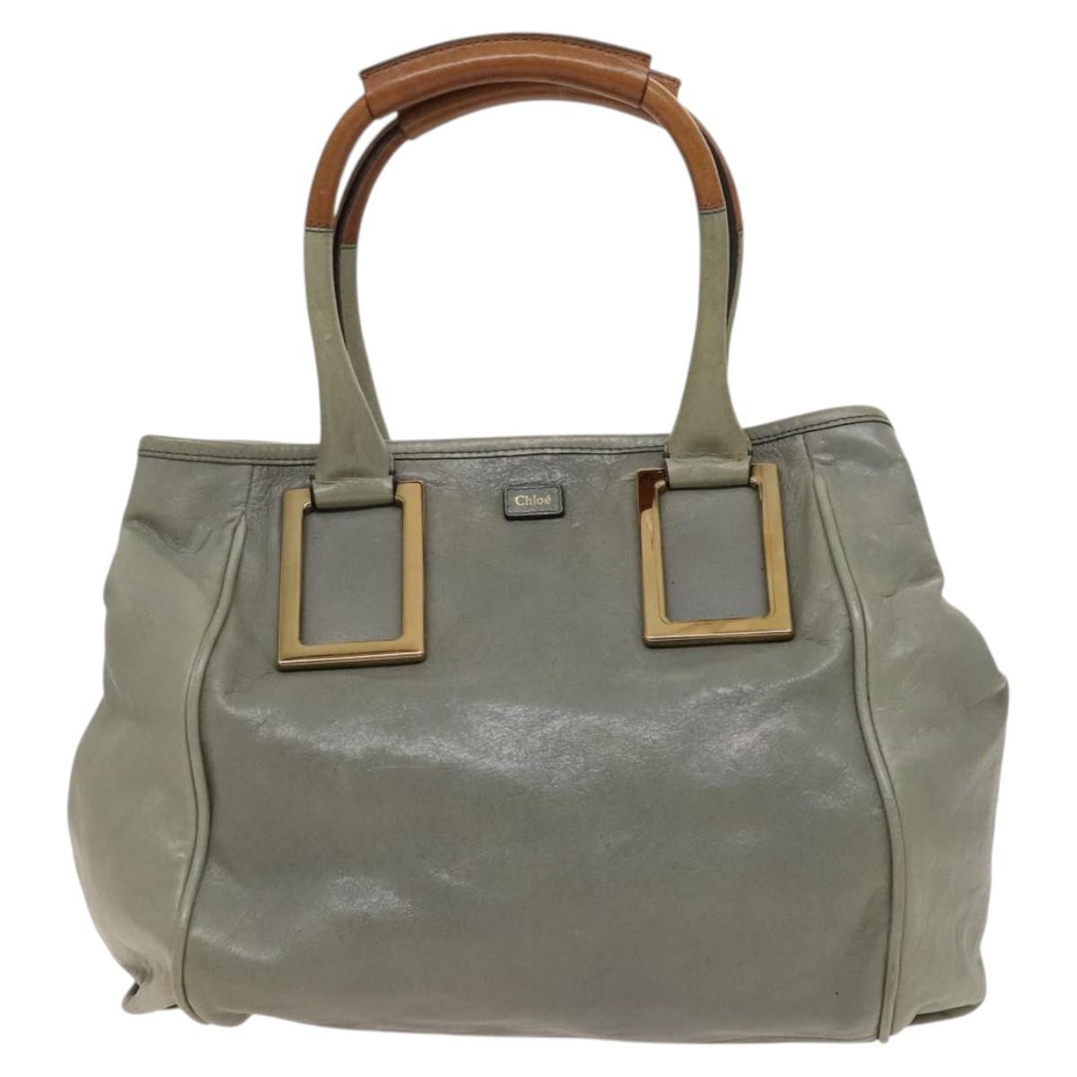 Chloe Ethel Handbag Leather, GRAY, LEATHER, Handbag