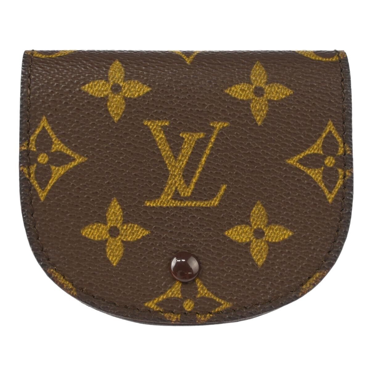Louis Vuitton Porte Monnaie Gousset Canvas, BROWN, CANVAS, Wallets