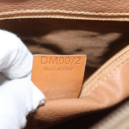 Celine Macadam Handbag Macadam with leather, BROWN, CANVAS, Handbag