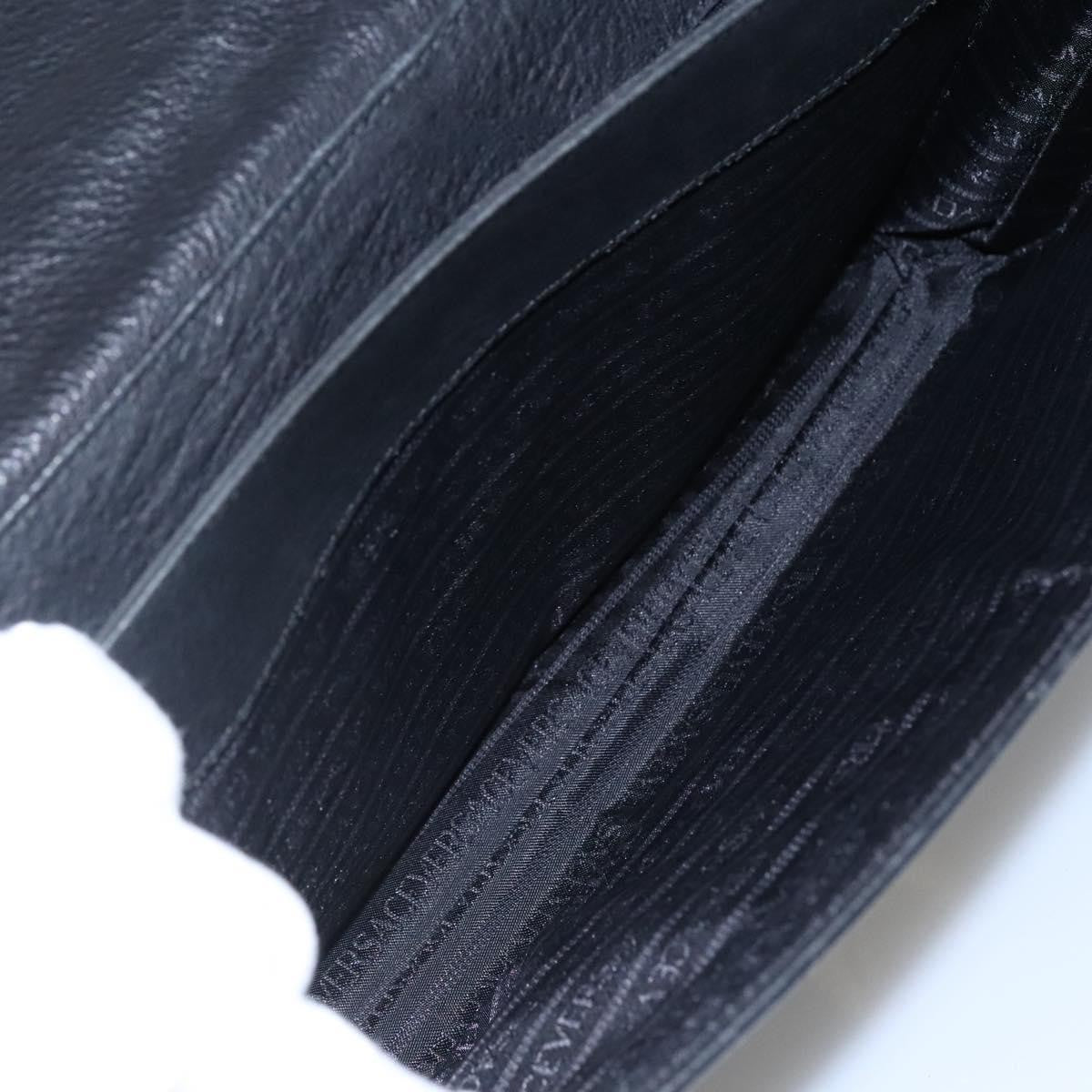 Versace Vintage Sun handbag Leather, BLACK, LEATHER, Handbag