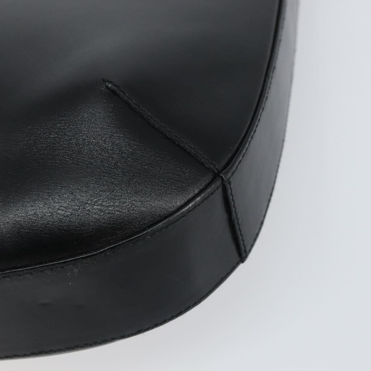 Salvatore Ferragamo Vintage Gancini Hobo Leather, BLACK, LEATHER, Shoulder bag