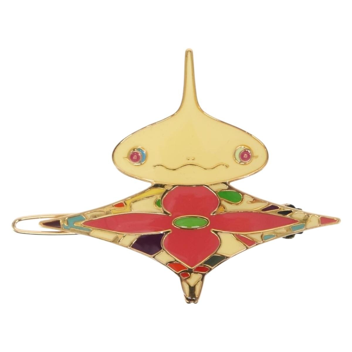 Louis Vuitton Murakami Hair Clip Set Metal and Enamel, MULTICOLOUR, METAL, Head accessory