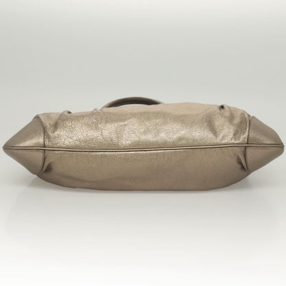 Salvatore Ferragamo Marisa Satchel Leather, GOLD, LEATHER, Handbag