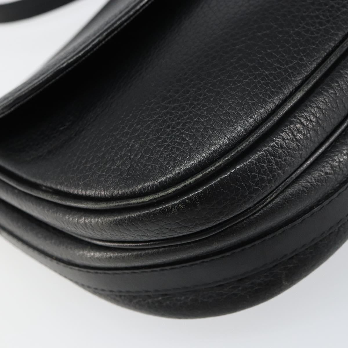 Burberry Vintage Shoulder Bag Leather, BLACK, LEATHER, Shoulder bag