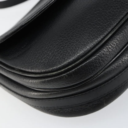 Burberry Vintage Shoulder Bag Leather, BLACK, LEATHER, Shoulder bag
