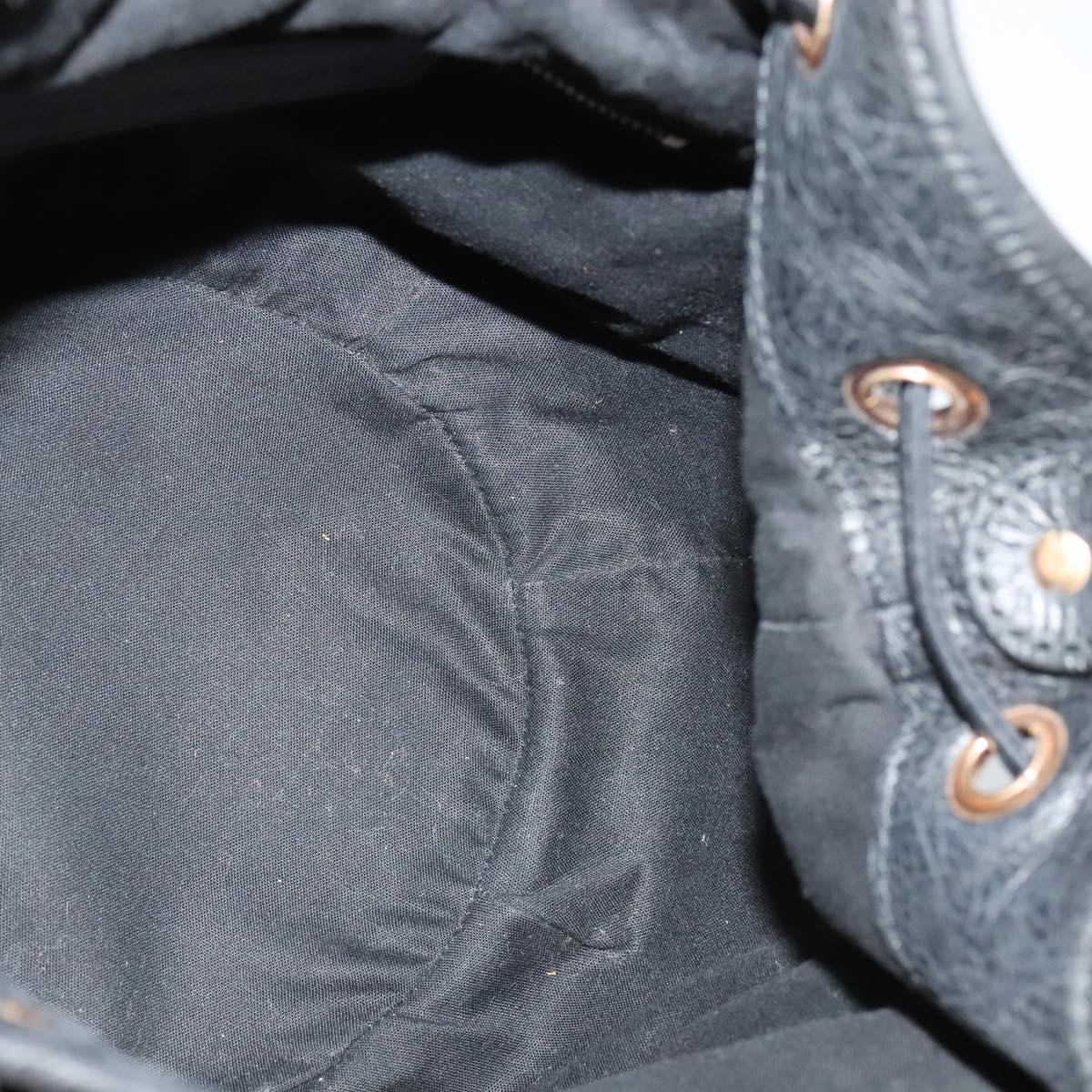 Balenciaga Pom Pon Giant Studs Bag Leather, BLACK, LEATHER, Handbag