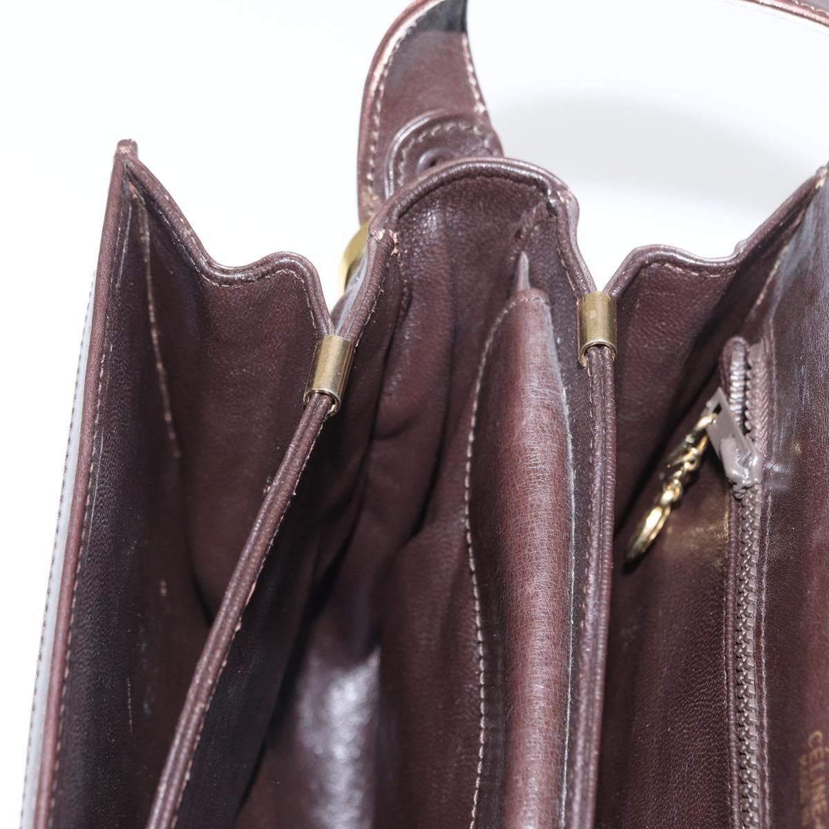 Celine Vintage C Sulky Horsebit Shoulder bag Canvas and Leather, BROWN, CANVAS, Shoulder bag