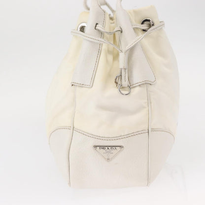 Prada Re-Edition 2002 Moon Handle Bag Re-Nylon and Leather, WHITE, NYLON, Shoulder bag
