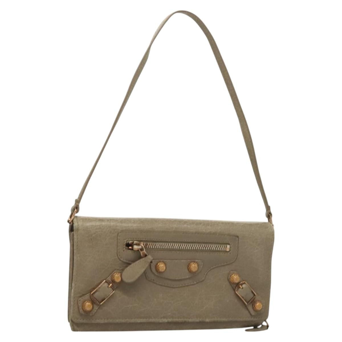 Balenciaga Giant Money Flap Wallet Leather, BEIGE, LEATHER, Wallets