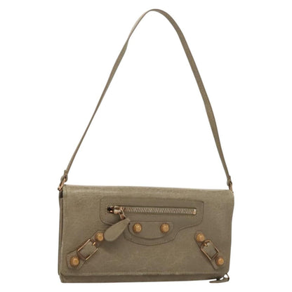 Balenciaga Giant Money Flap Wallet Leather, BEIGE, LEATHER, Wallets