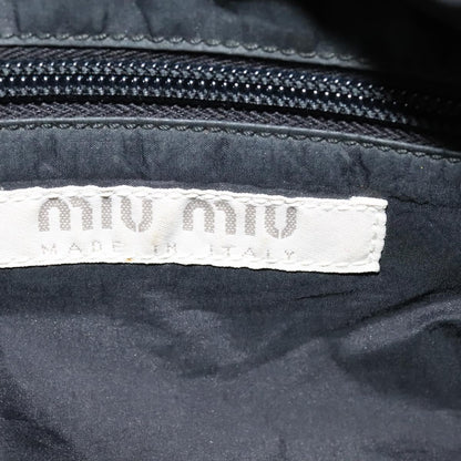 Miu Miu Zip Shoulder Bag Nylon, BLACK, NYLON, Shoulder bag