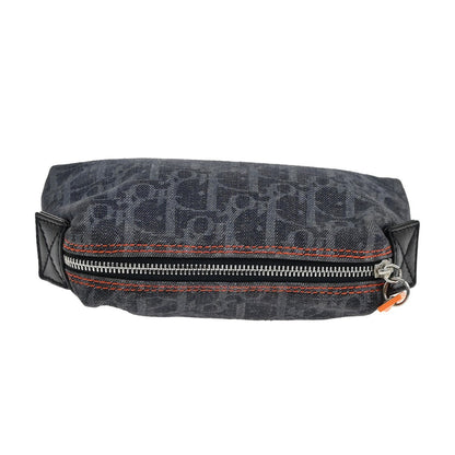 Christian Dior Flight pouch Trotter Pattern Denim, BLACK, DENIM_JEANS, Clutche & pouche