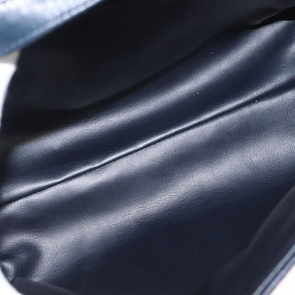 Bally Vintage Handbag Quilted Leather, NAVY, LEATHER, Handbag