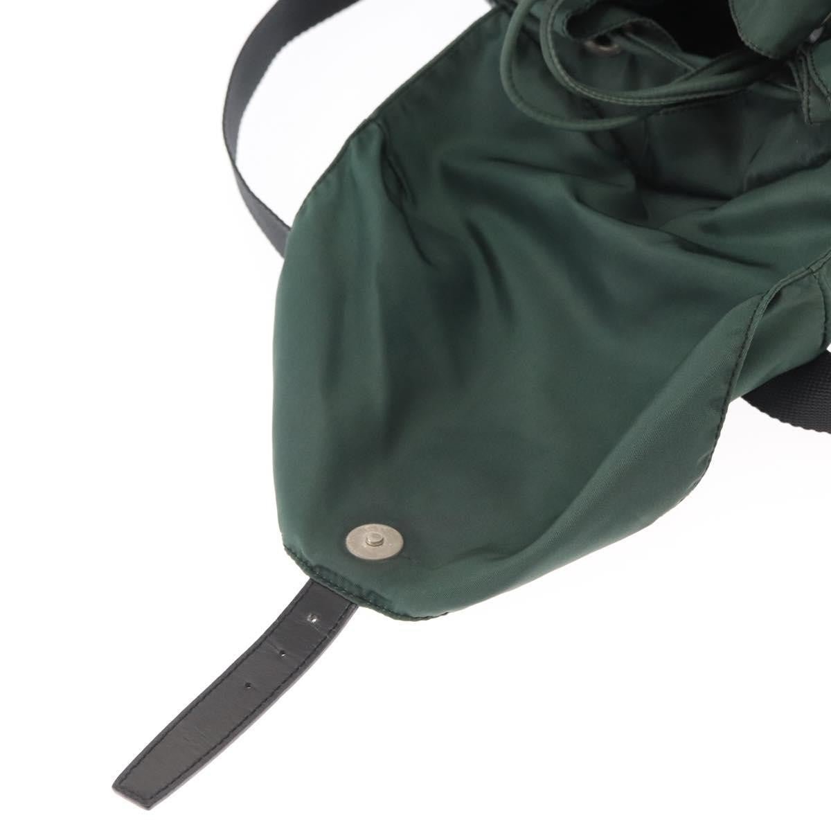 Prada Double Front Pocket Backpack Tessuto, GREEN, NYLON, Backpack