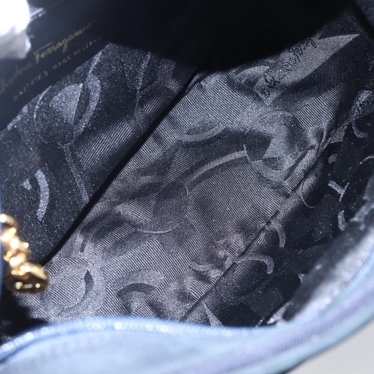 Salvatore Ferragamo Vala Shoulder Bag Leather, NAVY, LEATHER, Shoulder bag