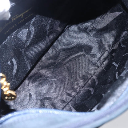 Salvatore Ferragamo Vala Shoulder Bag Leather, NAVY, LEATHER, Shoulder bag