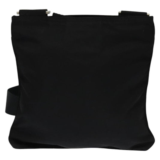 Prada Front Pocket Messenger Bag Tessuto, BLACK, NYLON, Shoulder bag