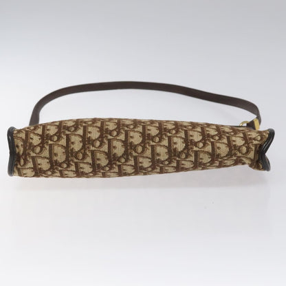 Christian Dior Vintage Trotter Shoulder Bag Canvas, BROWN, CANVAS, Shoulder bag