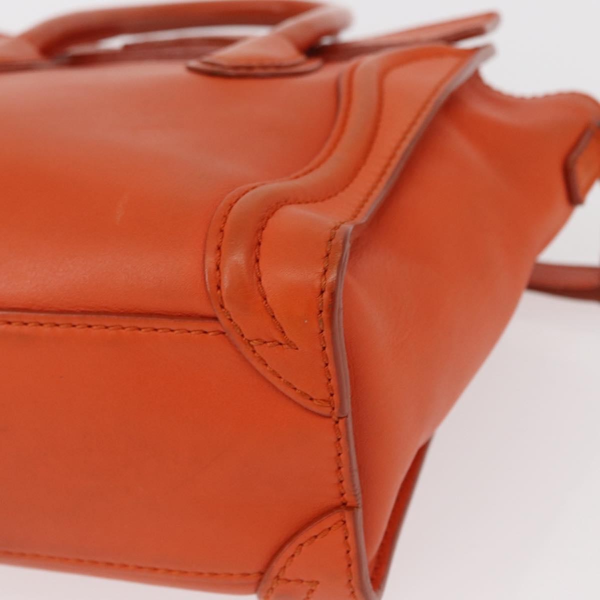 Celine Luggage Bag Smooth Leather, ORANGE, LEATHER, Handbag