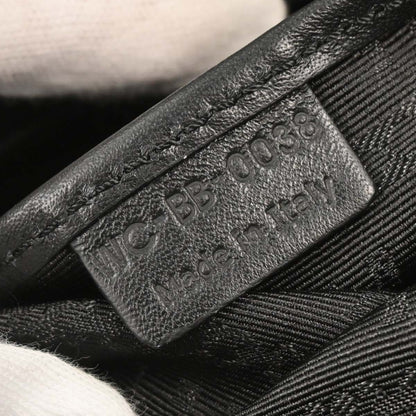 Celine Boogie Satchel Leather, BLACK, LEATHER, Handbag