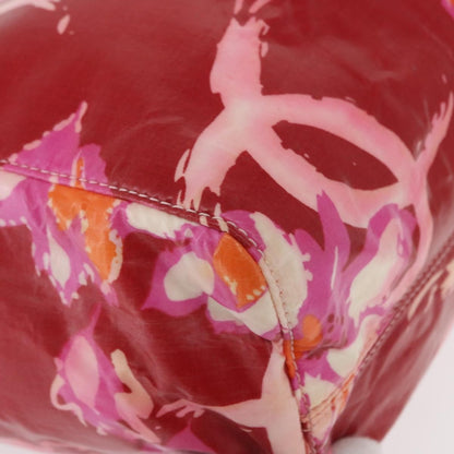 Chanel Vintage Floral Tote Canvas, RED, CANVAS, Tote bag