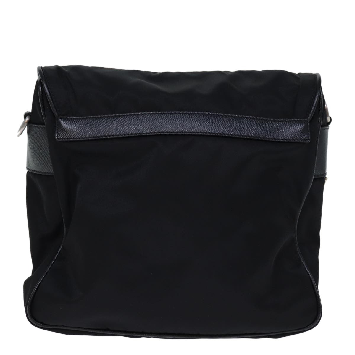 Prada Buckle Messenger Bag Tessuto, BLACK, NYLON, Shoulder bag
