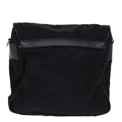 Prada Buckle Messenger Bag Tessuto, BLACK, NYLON, Shoulder bag