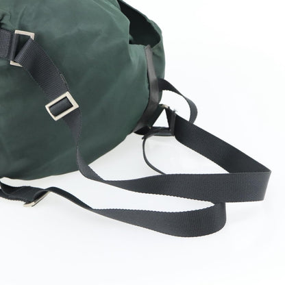 Prada Double Front Pocket Backpack Tessuto, Green, Nylon, Backpack