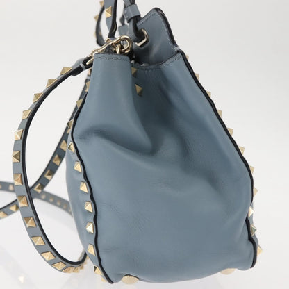 Valentino Garavani Rockstud Tote Soft Leather, BLUE, LEATHER, Tote bag