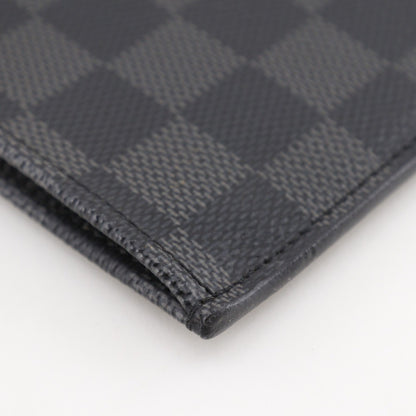 Louis Vuitton Zip Around Pochette Jour Damier Graphite, BLACK, CANVAS, Clutche & pouche