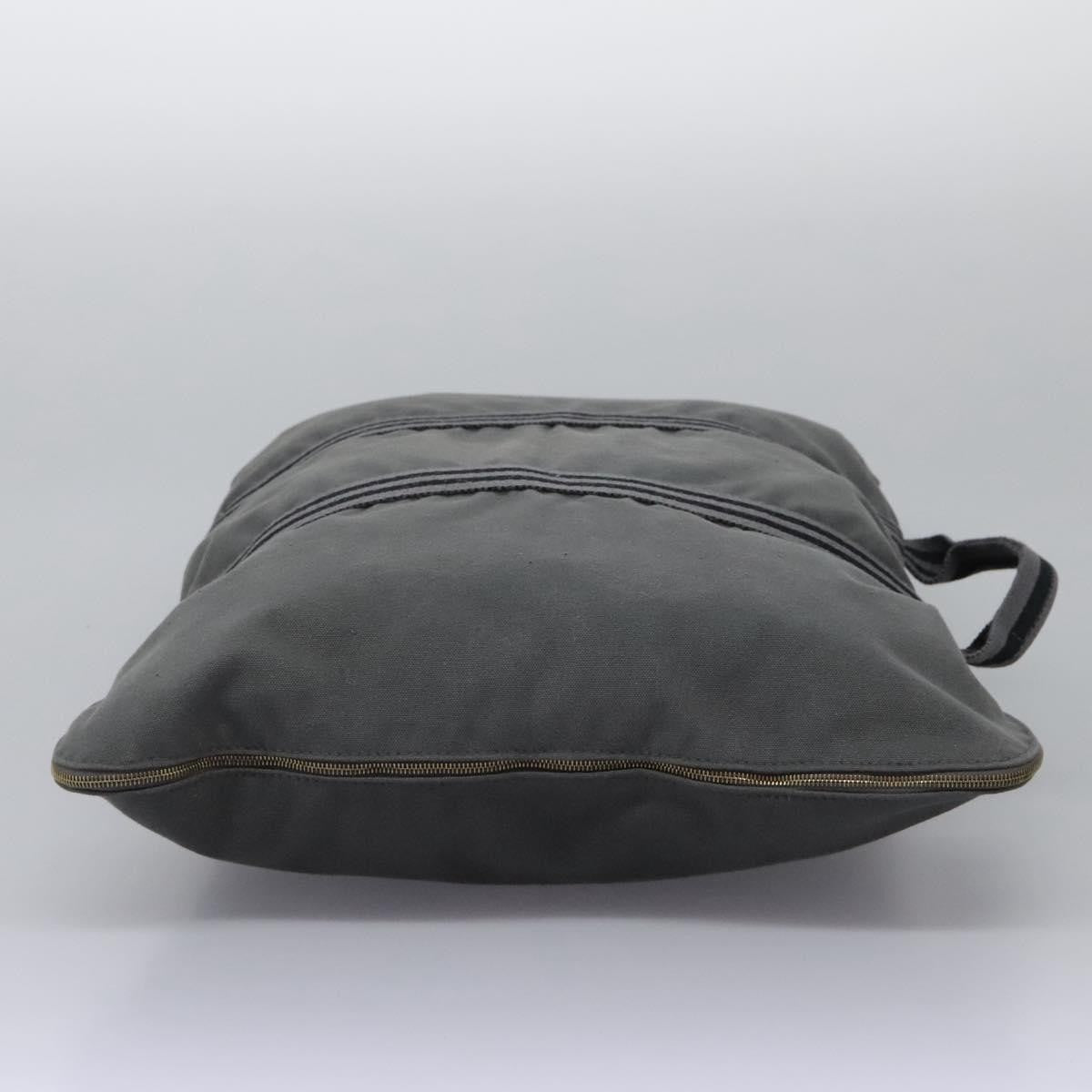 Hermes Fourre Tout Besace Messenger Bag Toile, GRAY, CANVAS, Crossbody bag