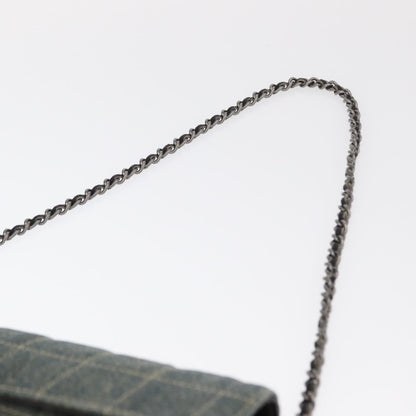 Chanel Chocolate Bar Flap Bag Quilted Denim, BLUE, DENIM_JEANS, Shoulder bag