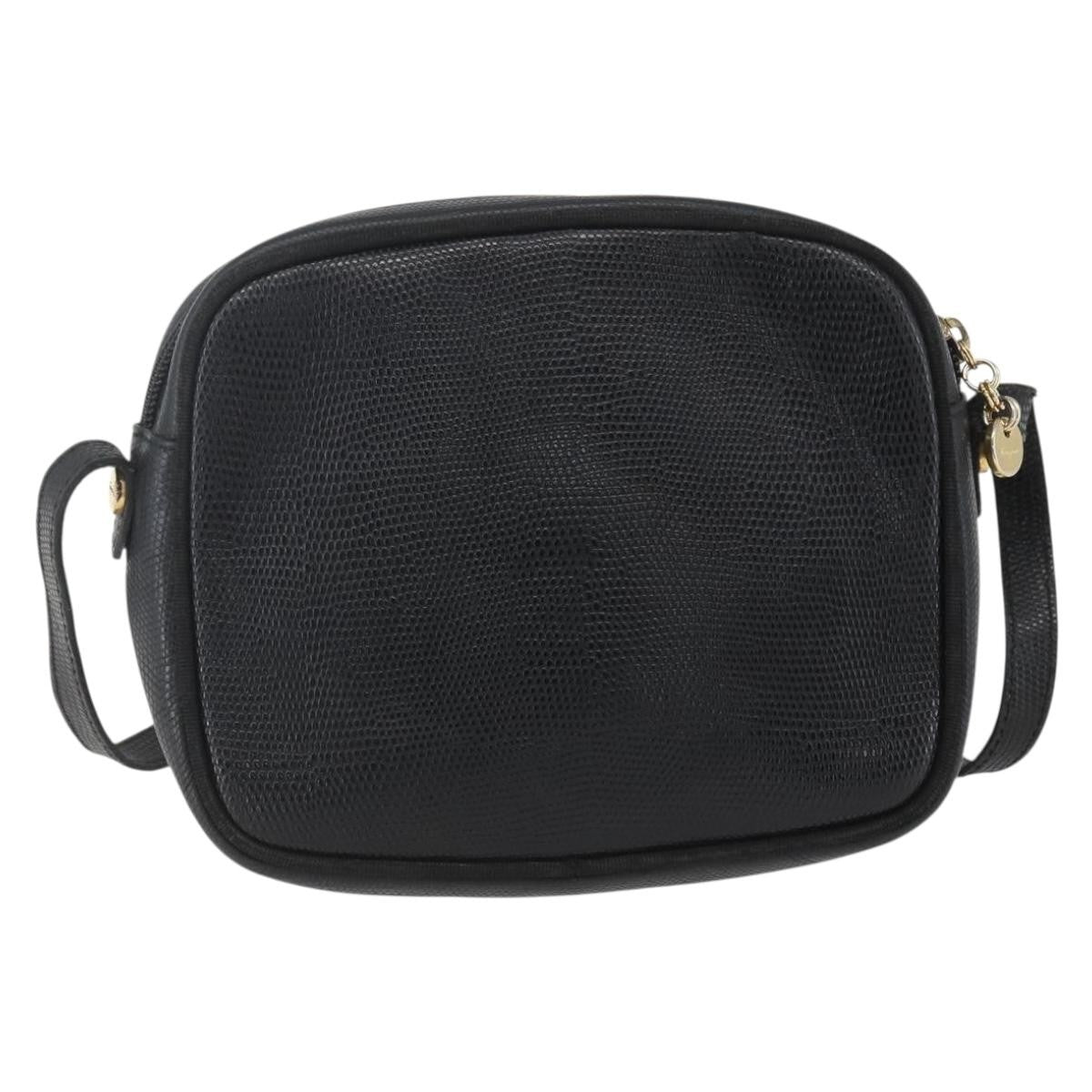 Salvatore Ferragamo Vala Shoulder Bag Leather, BLACK, LEATHER, Shoulder bag