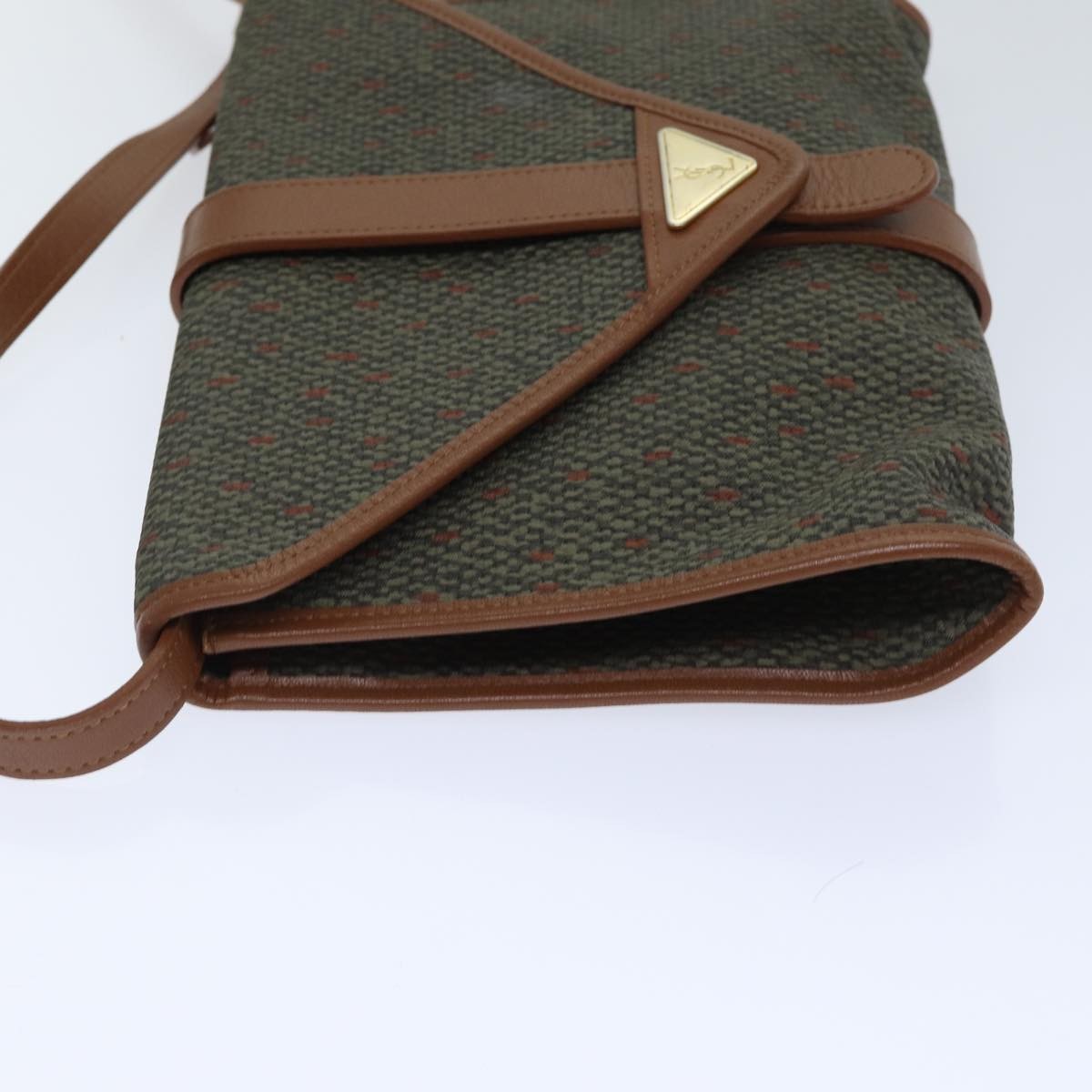 Saint Laurent Vintage Shoulder Bag Canvas, GOLD, PVC, Shoulder bag