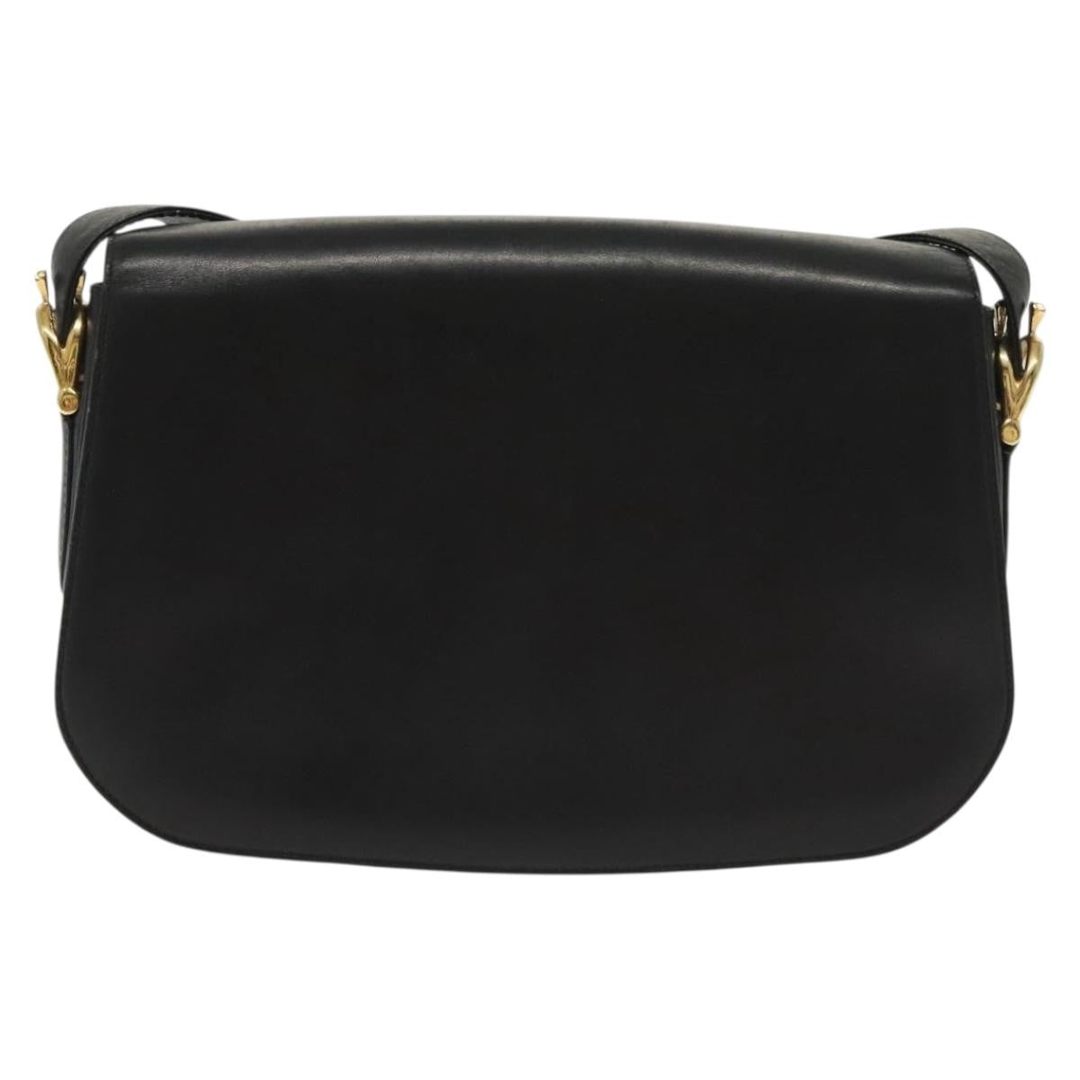 Celine Horse Carriage Shoulder bag Leather, BLACK, LEATHER, Shoulder bag