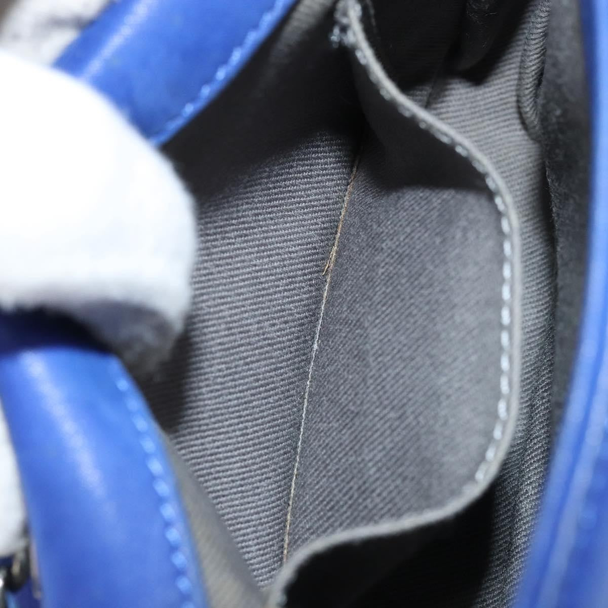 Chanel Diamond Stitch Chain Flap Bag Quilted Iridescent Calfskin, BLUE, LEATHER, Shoulder bag