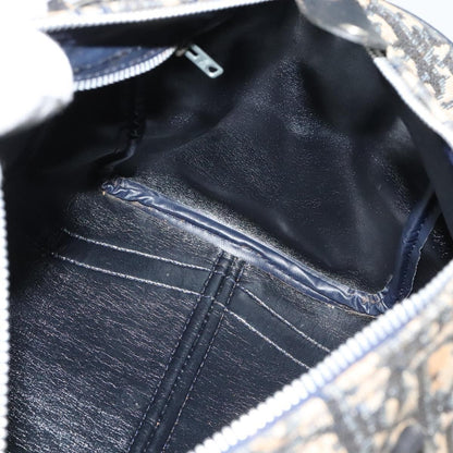 Christian Dior Vintage Trotter Boston Bag Diorissimo Canvas, NAVY, CANVAS, Handbag