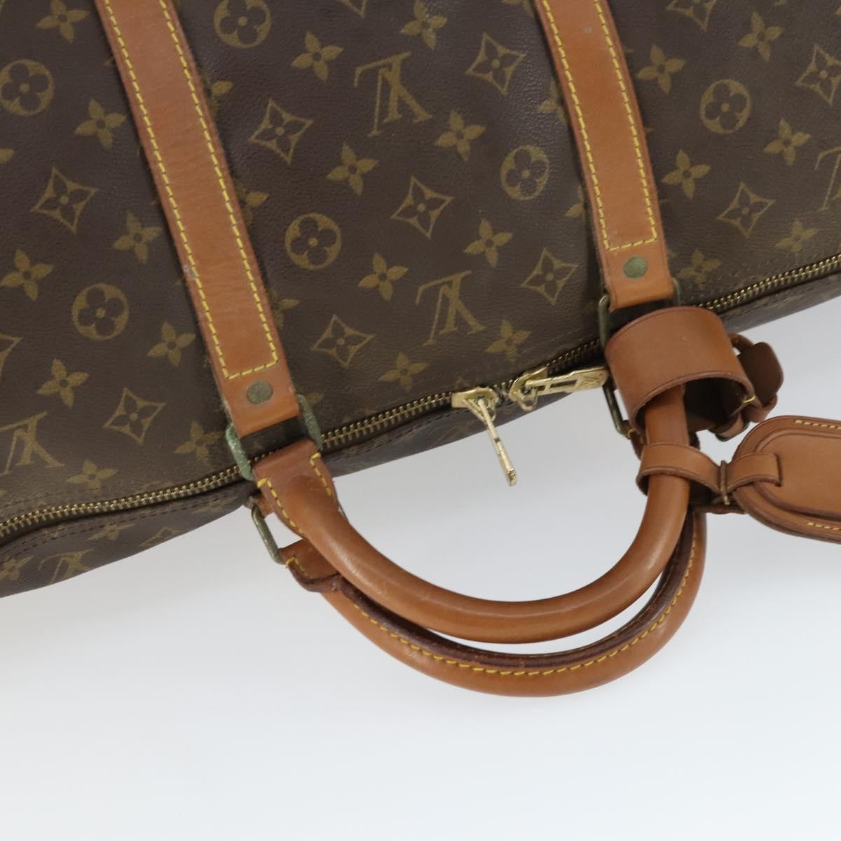Louis Vuitton Keepall Bag Monogram Canvas, BROWN, CANVAS, Travel bag