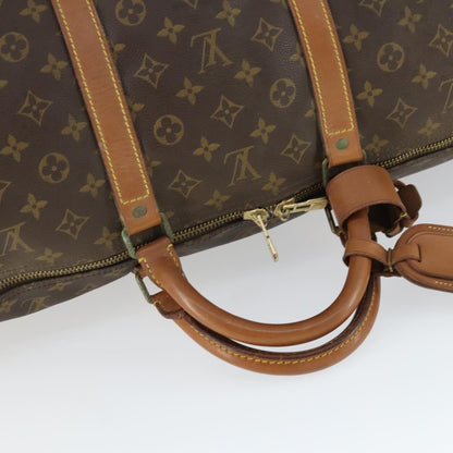 Louis Vuitton Keepall Bag Monogram Canvas, BROWN, CANVAS, Travel bag