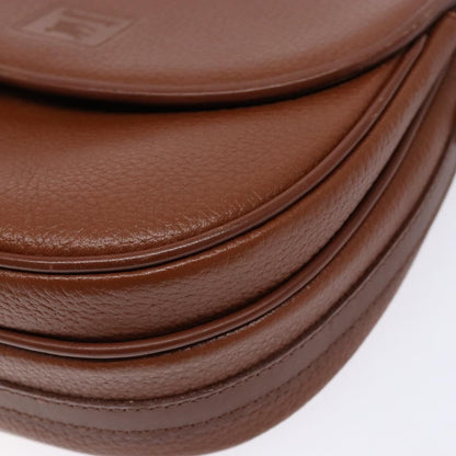 Burberry Flap Messenger Leather, BROWN, LEATHER, Shoulder bag