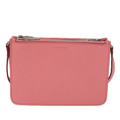 Burberry Penhurst Triple Zip Crossbody Leather, PINK, LEATHER, Shoulder bag