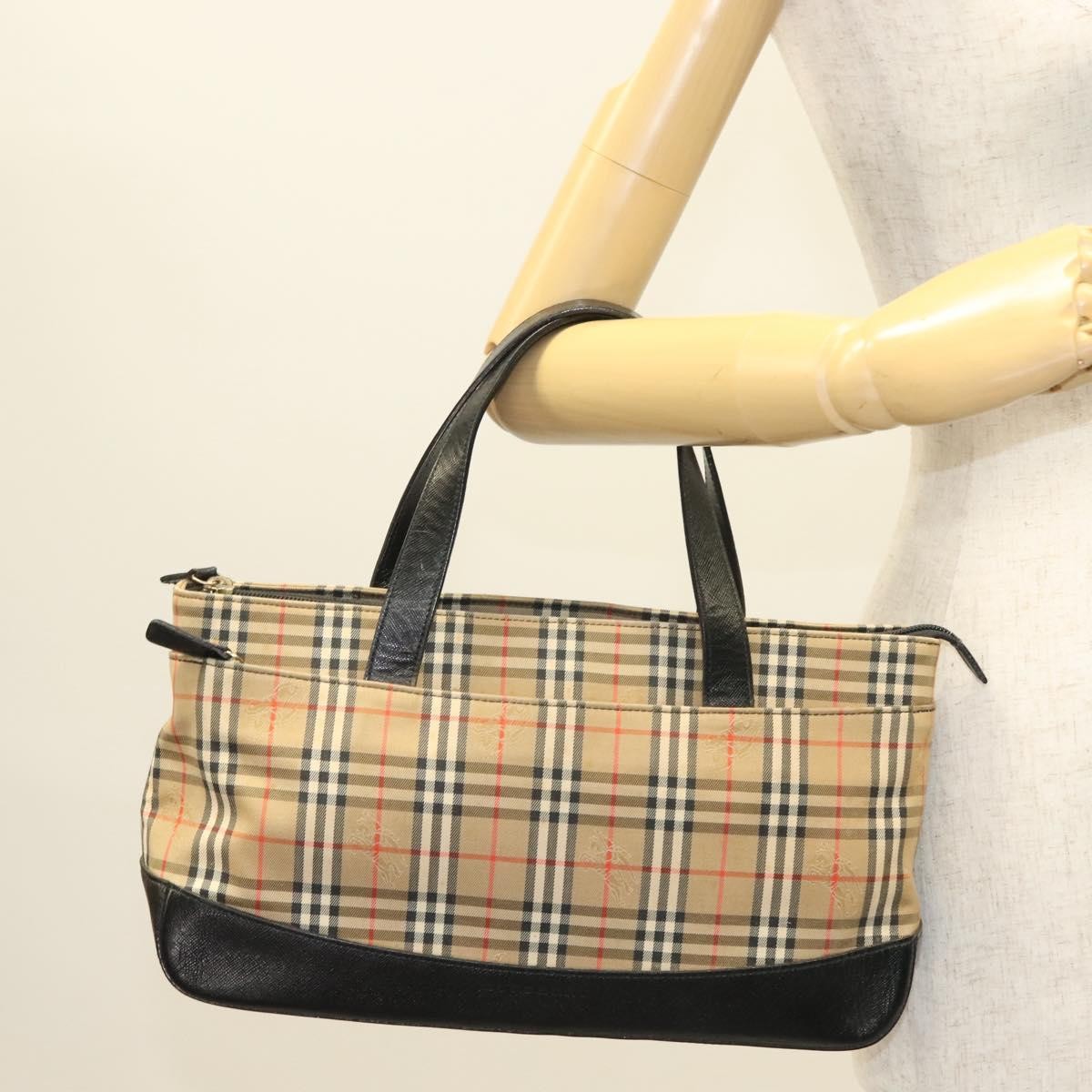 Burberry Nova Check Handbag Nova Check Canvas, BEIGE, CANVAS, Handbag