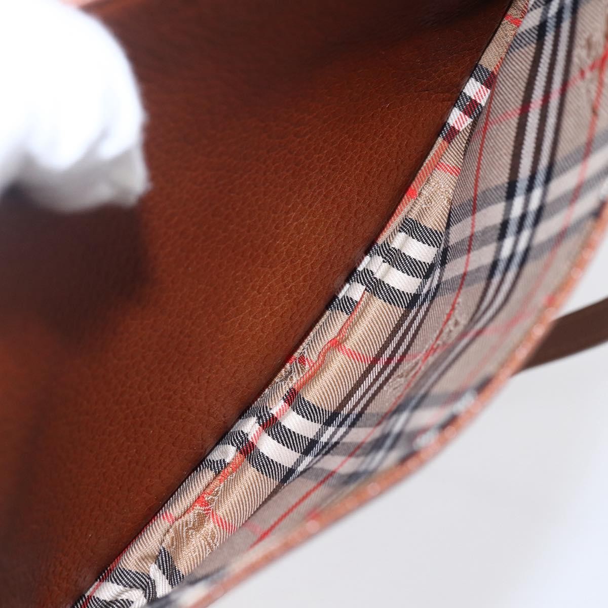 Burberry Vintage Shoulder Bag Leather, BROWN, LEATHER, Shoulder bag